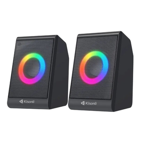 KISONLI X12 USB Mini RGB Duel Multimedia Gaming Speaker