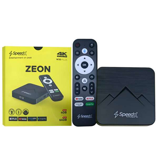 Speed-X W30 Plus Zeon Quad-Core Arm Cortex A53 Android 14.0V Smart TV Box (4GB+64GB)